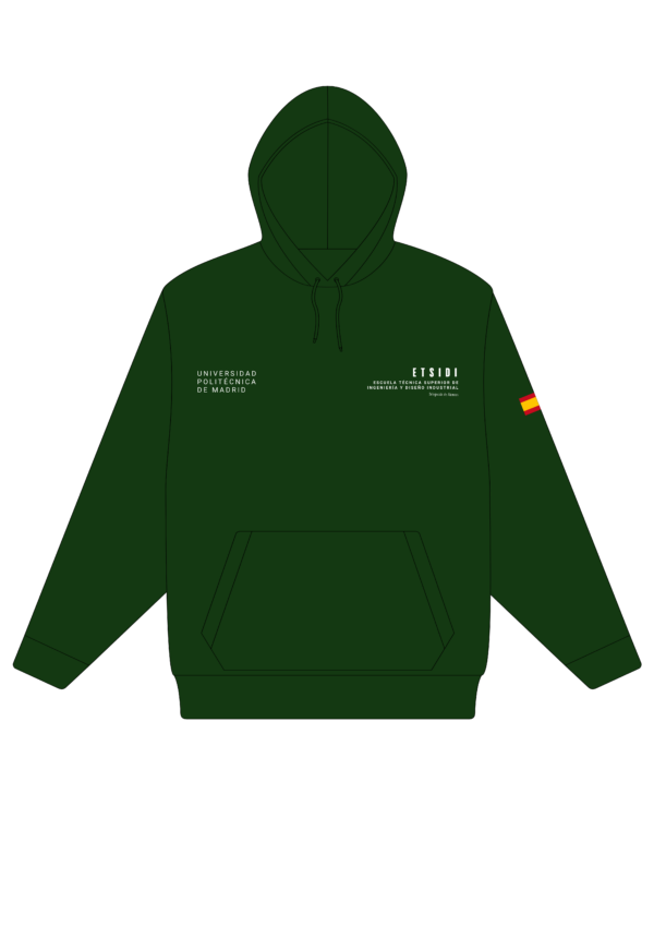 Sudadera con Con Capucha Verde - Imagen 3